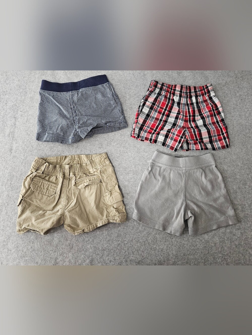 4 Pairs Of Boys 3-6 Month Shorts, Garanimals, Old Navy And George Brands